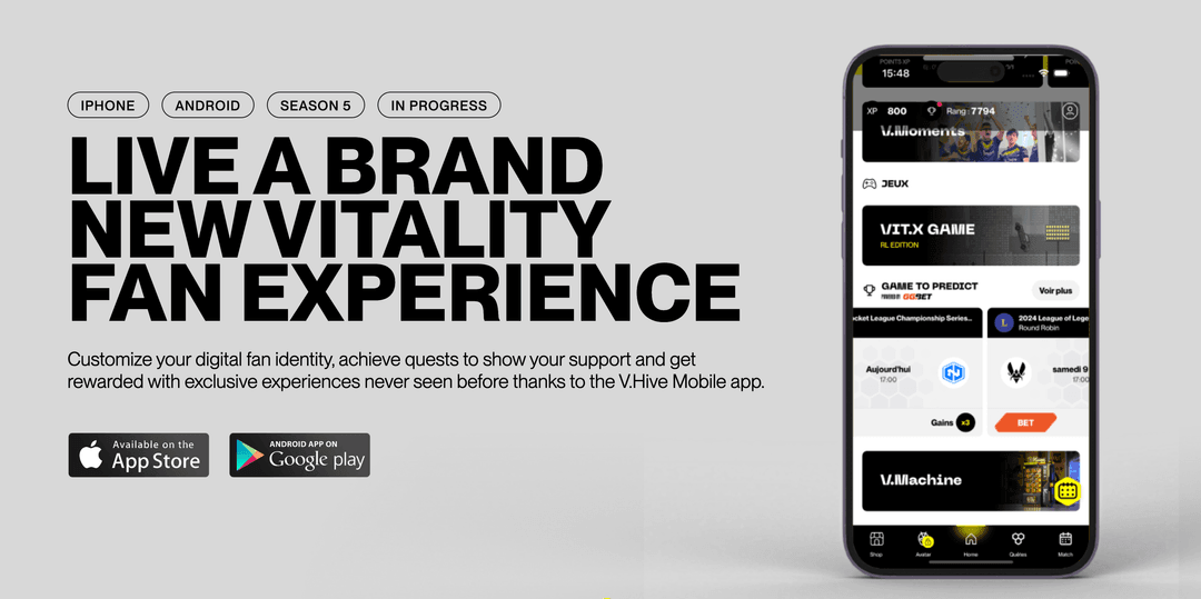 Vitality's V. Hive Mobile app poster